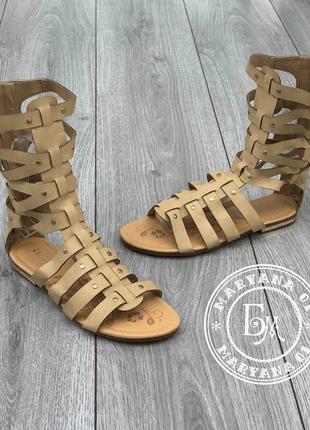 Римські сандалі, босоніжки римлянки бежеві