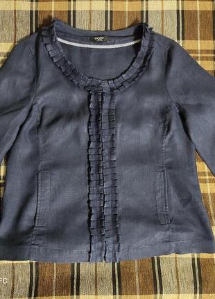 Бомбезный льняной пиджак лен, из льна пог-57 см10 фото