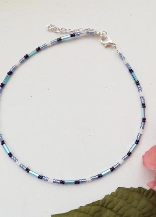 Чокер бисерный со стеклярусом 2