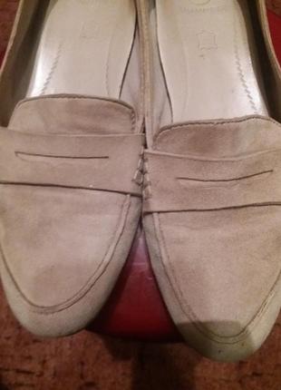 Лоферы замшевые винтажные salamander р.40(26см)