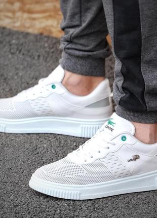 Мужские кеды: lacoste white