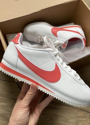 Nike cortez білі кросівки найк кортез натуральна шкіра1 фото