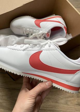 Nike cortez білі кросівки найк кортез натуральна шкіра4 фото