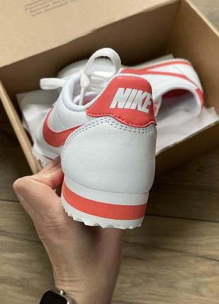 Nike cortez белые кроссовки найк кортез натуральная кожа3 фото