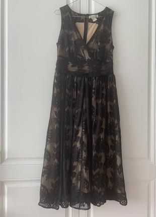 Платье гипюр с подкладом