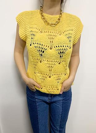 В'язана майка жилет