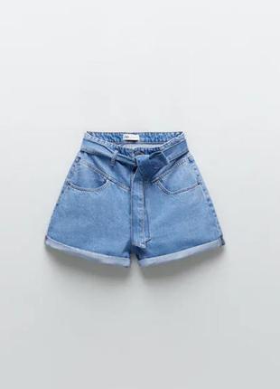 Zara шорты джинсовые бермуды мом широкие высокая посадка новые оригинал!  38 размер2 фото