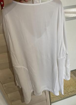 🥰белая свободного фасона блуза с пайетками и камушками👌2 фото