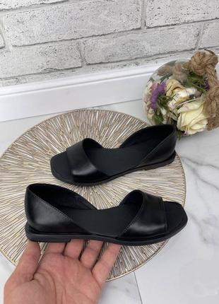 Босоніжки, туфлі човники натуральна шкіра