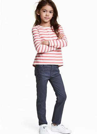 Брюки из твила с вышивкой 5/6 лет 116 см (0439208001)