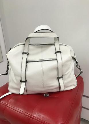 Кожаная сумка сумочка шопер сумка на плечо белая сумочка 🔥🔥🔥2 фото