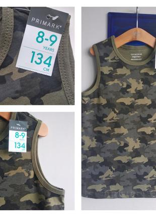 🌈⛹♂🌴 стильна річна майка камуфляж бавовна на хлопчика 8-9 років primark 🌈⛹♂🌴