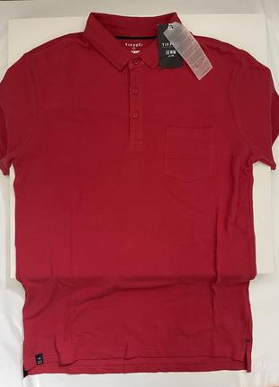 Футболка поло красная,бренд,качество tiffosi