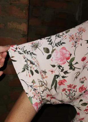 Блуза з віскози у принт квіти гербарій футболка dorothy perkins7 фото