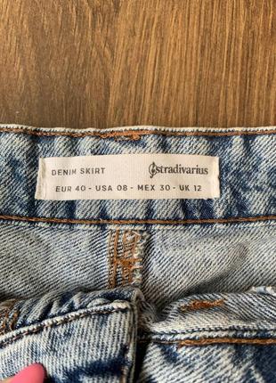 Юбка джинсовая stradivarius 5