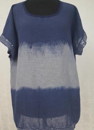 Італія блуза з бавовни і льону2 фото