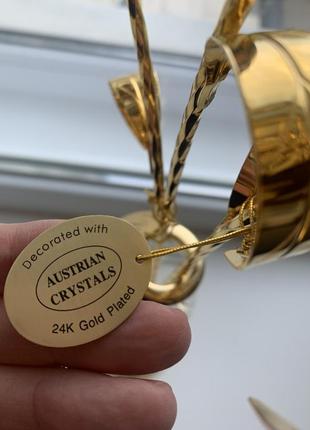 Ваза austrian cristals 24k gold4 фото