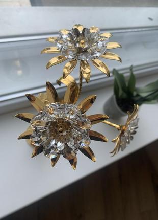 Ваза austrian cristals 24k gold 3