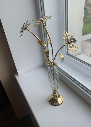 Ваза austrian cristals 24k gold 5