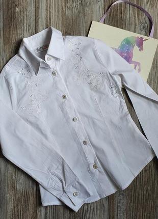 Рубашка  блуза нарядная со стразами badi 5-6л1 фото