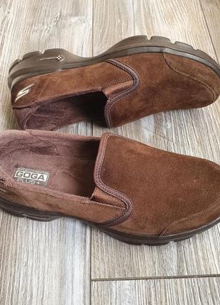 Мокасины кроссовки замш деми skechers goga plus идеал  37-38р