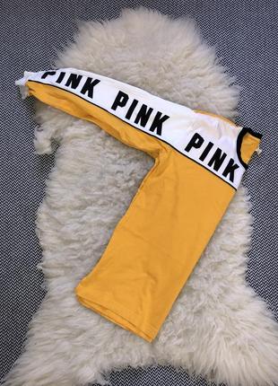 Свитшот victoria’s secret кофта реглан манжкты лого pink7 фото