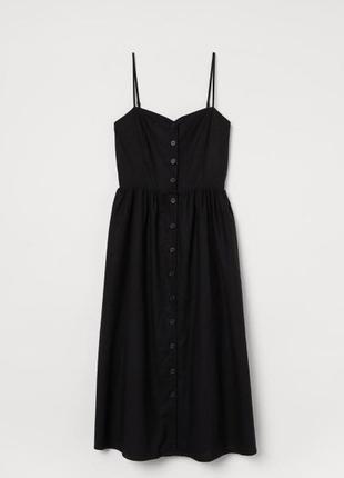 Чёрное кэжуал платье h&m