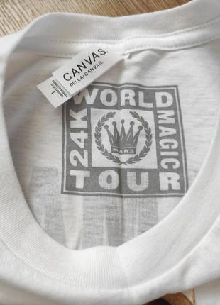Белая футболка bruno mars 24k magic world tour concert6 фото