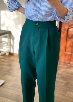 Шикарные брюки зелёного цвета new look3 фото