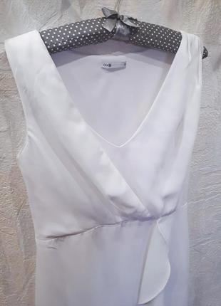 Изящное белое платье футляр, м-ка, 46/485 фото