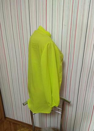 Яркая неоновая блуза,салатовая блузка шифонновая2 фото