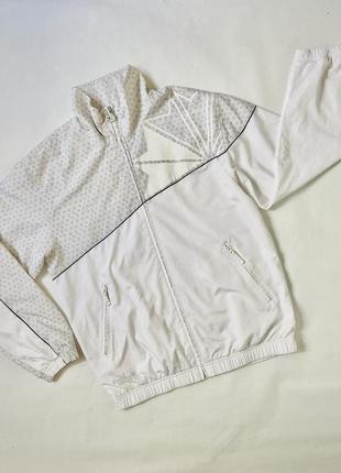 Винтажная белая куртка на замке reebok