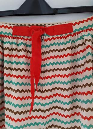 Премиум класса шелковая юбка  в разноцветную полоску boutique by jaeger  (размер 14-16)2 фото