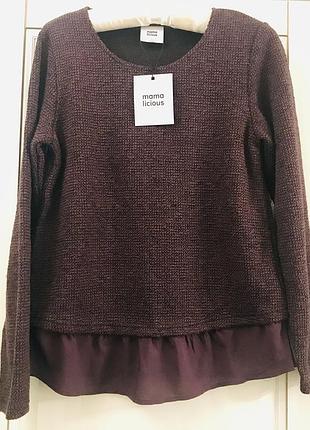 Милая брендовая кофточка тёмно сливового цвета