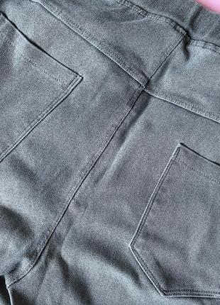 Серые джинсы скини / джинсы-леггинсы средней посадки3 фото