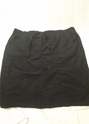 Юбка котоновая черная (поб 59-60 см)  402 фото