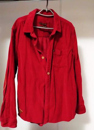 Вельветовая бордовая рубашка waikiki. размер 7-8лет, 122-128 см.