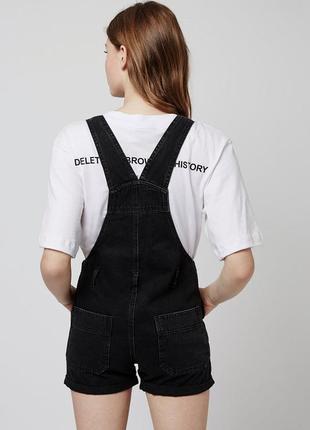 Крутий комбінезон topshop moto джинсовий графіт варіння з потертостями3 фото