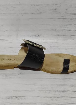 🛍️ кожаные maluo original  шлёпанцы шлёпки сандалии босоножки3 фото