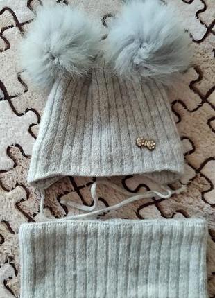 Зимняя шапка и хомут