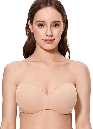 38d 85d/80е m&s безупречный бесшовный бюстгальтер балконет без бретелей на каркасе