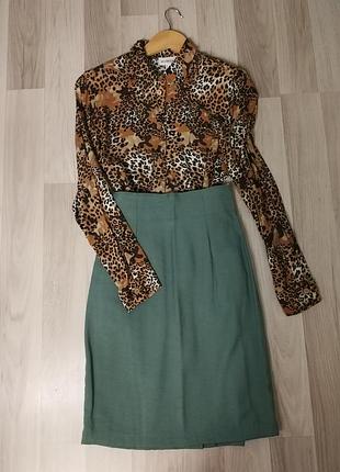 Блузка - рубашка с лепардовым принтом от habella