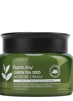 Увлажняющий крем с семенами зеленого чая farmstay green tea seed moisture cream 100 мл