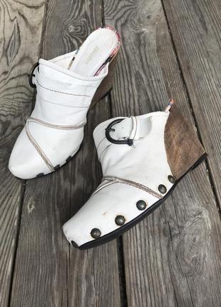 Сабо шкіра/дерево