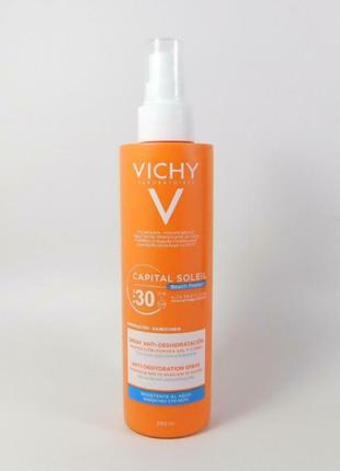 Vichy capital soleil beach protect anti-dehydration spray spf 30 спрей солнцезащитный.
