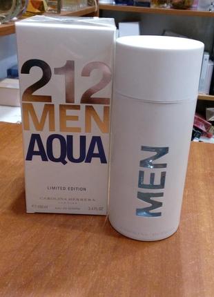 Carolina herrera 212 men aqua limited edition оригинал edт 10 мл затест