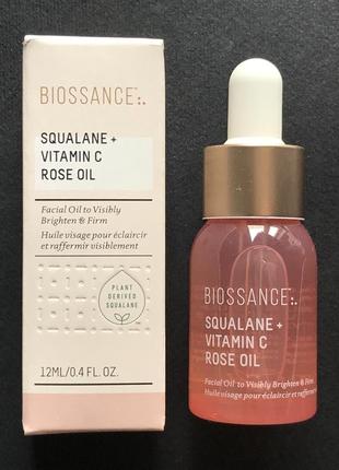 Масло для омоложения кожи лица biossance squalane vitamin c rose oil4 фото