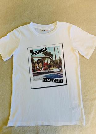 Футболка для хлопчика біла h&m