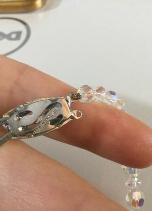 Чешское стекло фирменные винтажные бусы винтажная застежка оригинал5 фото