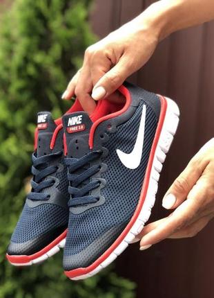 Nike free run 3.0🆕дышащие женские кроссовки на лето🆕темно синие легкие найк ран1 фото